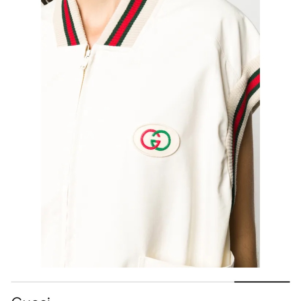 Gucci Women's Cream Varsity Jacket